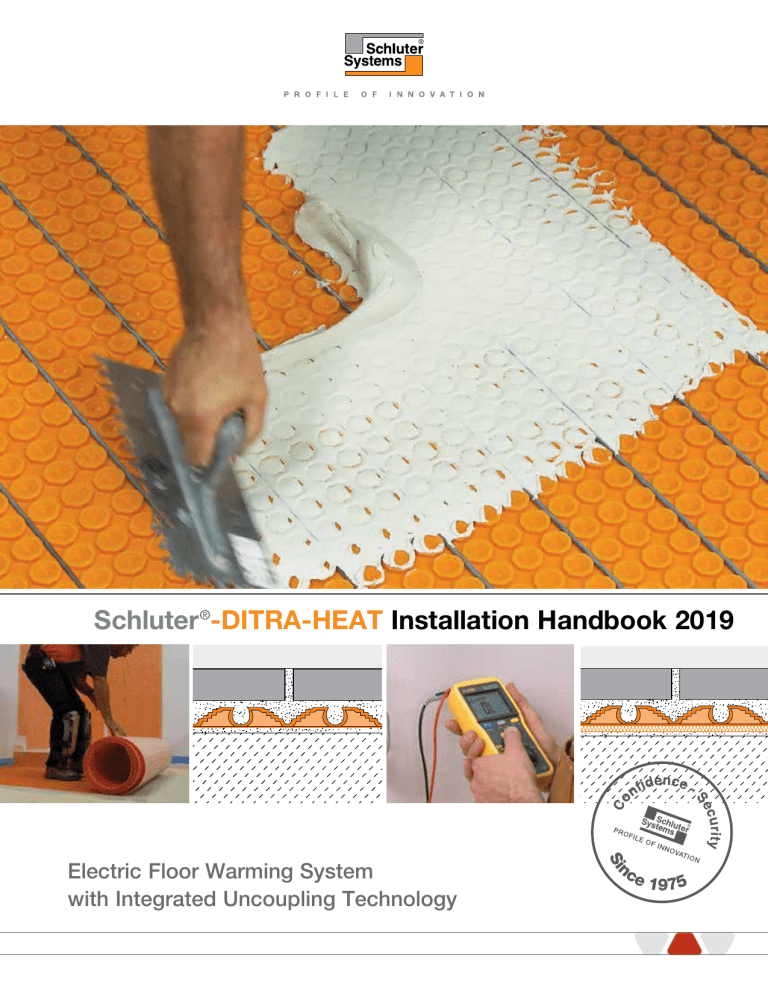 Schluter Systems DHEHK12032, DHEHK24075 Installation guide Schluter Systems DHEHK12032, DHEHK24075 Installation guide