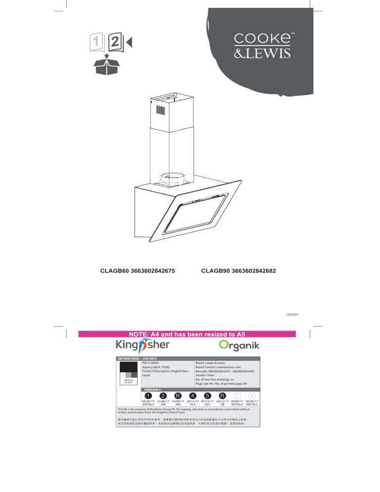 Cooke & Lewis CLAGB60 User manual Cooke & Lewis CLAGB60 User manual