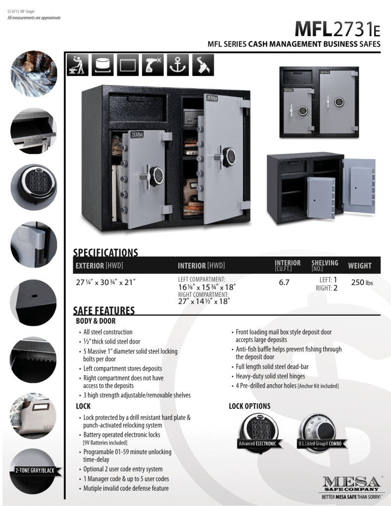 MESA MFL2731EECSD Specification MESA MFL2731EECSD Specification