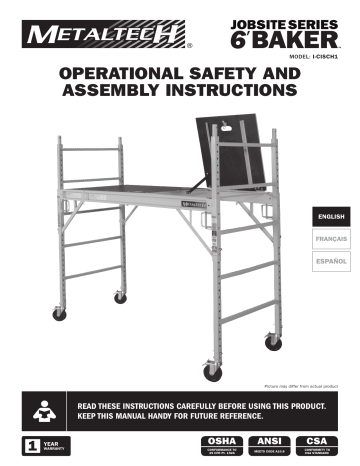 MetalTech I CISCH1 Safeclimb Baker Style 6 Ft X 6 Ft X 2 1 2 Ft