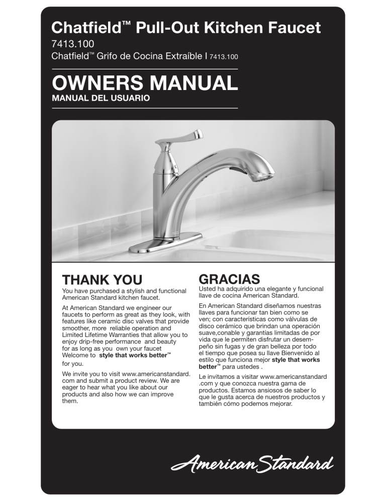 American Standard 7413100.075, 7413100.002 Installation guide American Standard 7413100.075, 7413100.002 Installation guide