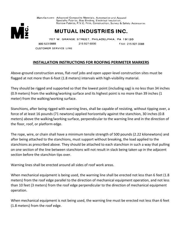 Mutual Industries 15903-41-3 Instructions Mutual Industries 15903-41-3 Instructions
