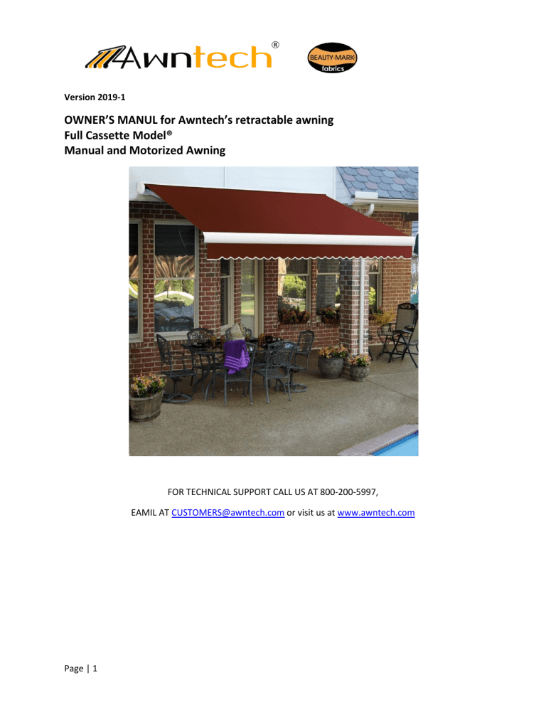 AWNTECH KWR8-BRNT User manual AWNTECH KWR8-BRNT User manual