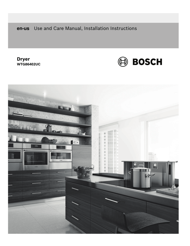 Bosch WTG86402UC User guide Bosch WTG86402UC User guide