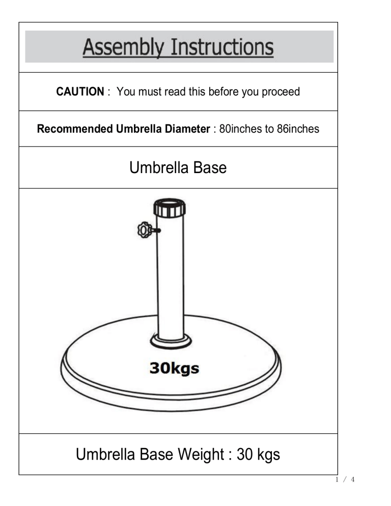 Noble House 239331 Installation guide Noble House 239331 Installation guide