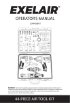 EXELAIR EX4405KIT 44-Piece Professional Air Tool Kit Operators Manual