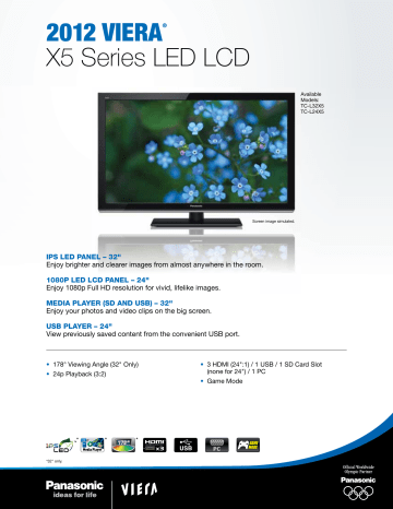 Panasonic TC-L24X5 Instructions Panasonic TC-L24X5 Instructions
