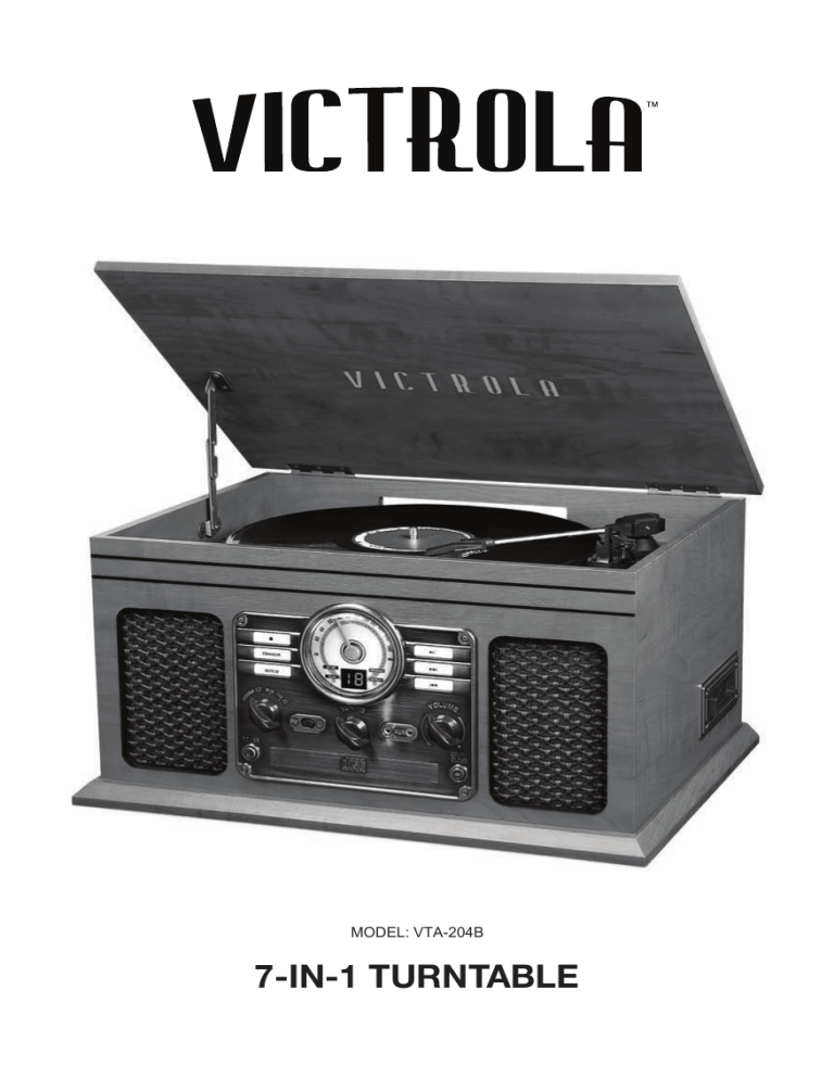 Victrola VTA-204B-MAH User manual Victrola VTA-204B-MAH User manual
