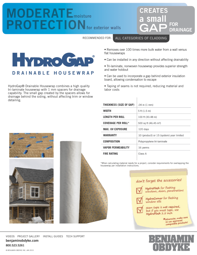 HydroGap HGAPS Specification HydroGap HGAPS Specification