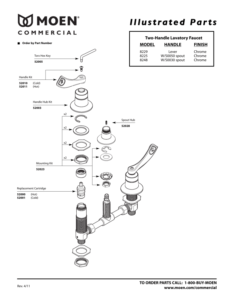 Moen 8225 Operating instructions Moen 8225 Operating instructions