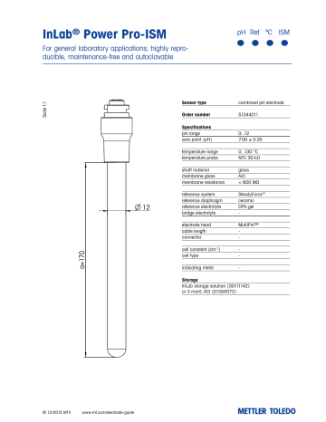 Mettler Toledo InLab Power Pro ISM Datasheet Manualzz