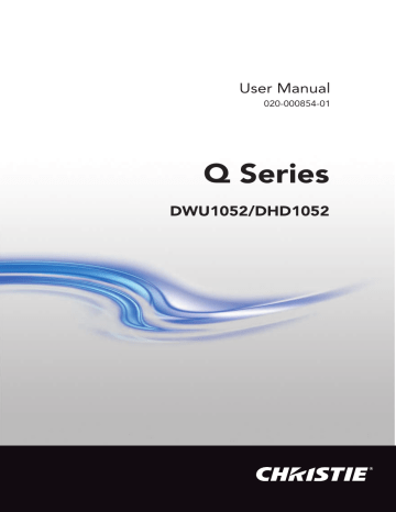 Christie DWU1052-Q The industry’s highest-quality dual-lamp 1DLP projector User manual | Manualzz Christie DWU1052-Q The industry’s highest-quality dual-lamp 1DLP projector User manual | Manualzz