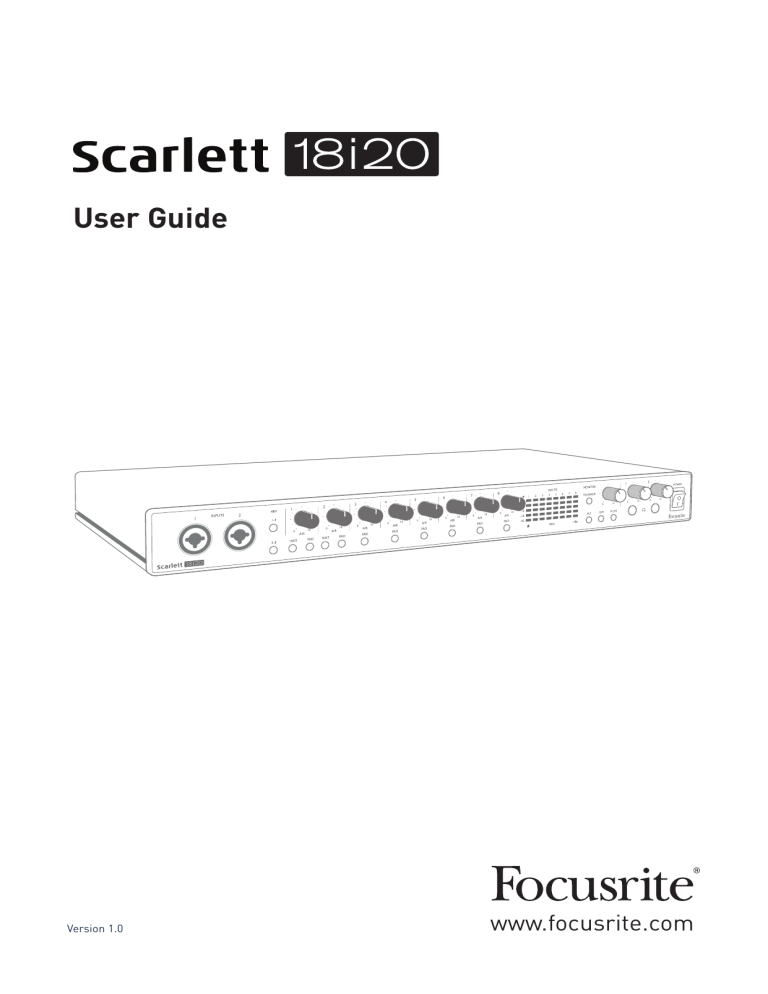 Focusrite Scarlett 18i20 3rd Gen User guide Focusrite Scarlett 18i20 3rd Gen User guide