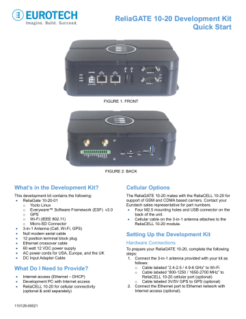 Eurotech ReliaGATE 10-20 Multi-Service IoT Gateway Owner Manual | Manualzz Eurotech ReliaGATE 10-20 Multi-Service IoT Gateway Owner Manual | Manualzz