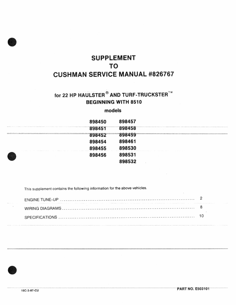 Ransomes 898450 - 898452, 898454 - 898459, 898461, 898530 - 898532 User manual Ransomes 898450 - 898452, 898454 - 898459, 898461, 898530 - 898532 User manual
