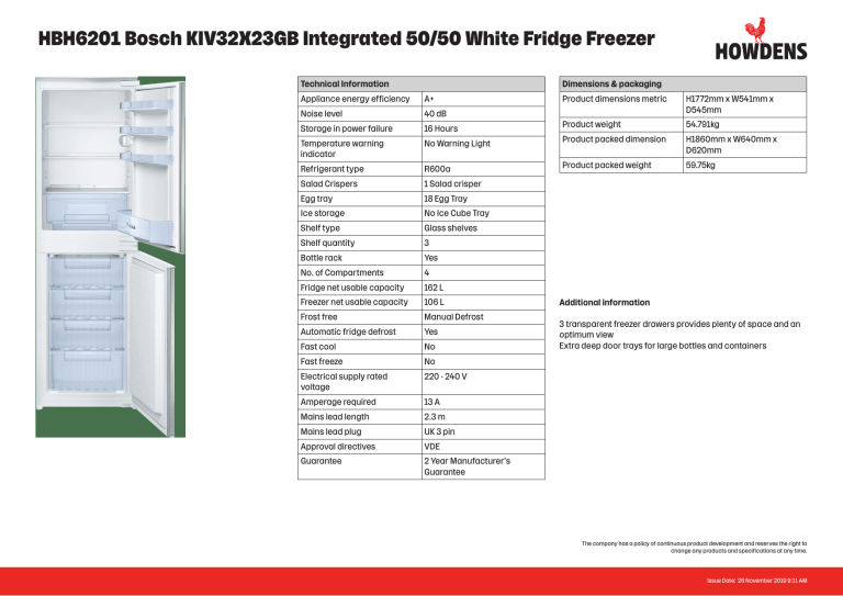 LAMONA HBH6201 Specification LAMONA HBH6201 Specification