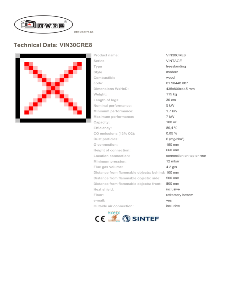 Dovre VIN30CRE8 Datasheet Dovre VIN30CRE8 Datasheet