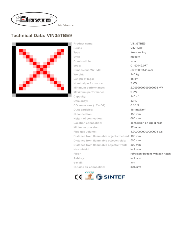 Dovre VIN35TBE9 Datasheet Dovre VIN35TBE9 Datasheet