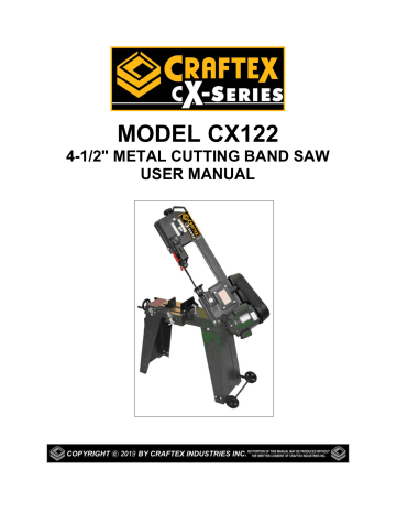 Craftex CX Series CX122 Owner's manual Craftex CX Series CX122 Owner's manual