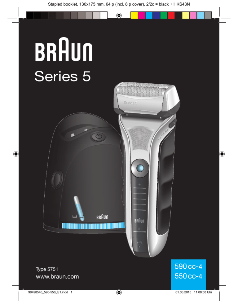 Braun 590cc-4, 550cc-4, Series 5 User manual Braun 590cc-4, 550cc-4, Series 5 User manual