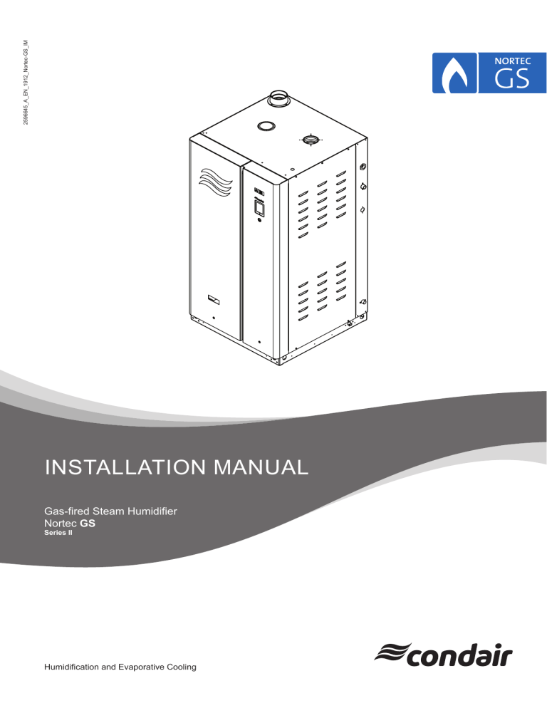 Condair 2596645-A Nortec GS Series Installation guide Condair 2596645-A Nortec GS Series Installation guide