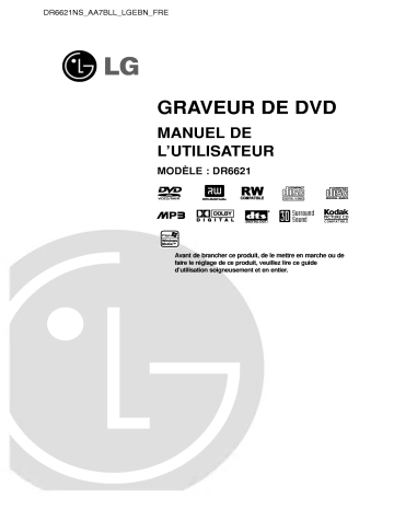 LG DR6621NS Manuel utilisateur | Manualzz LG DR6621NS Manuel utilisateur | Manualzz