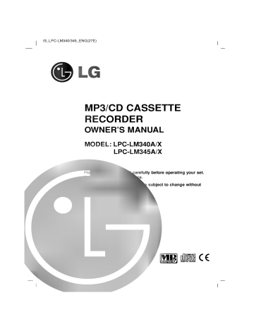LG LPC-LM340A Owner's manual LG LPC-LM340A Owner's manual