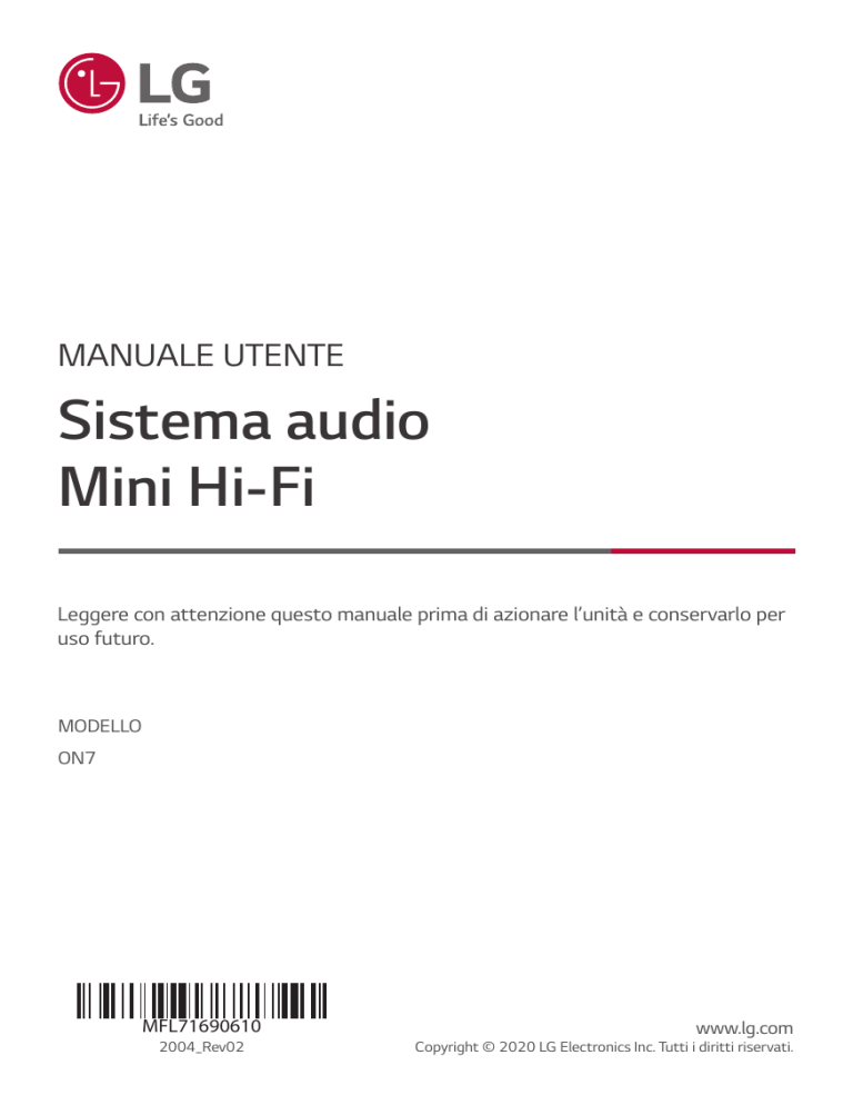 LG ON7 Owner's manual LG ON7 Owner's manual