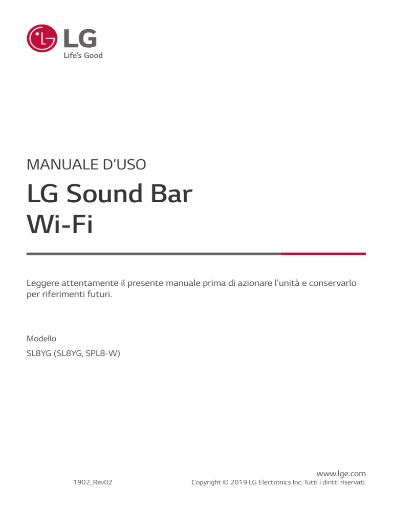 LG SL8YG Owner's manual LG SL8YG Owner's manual