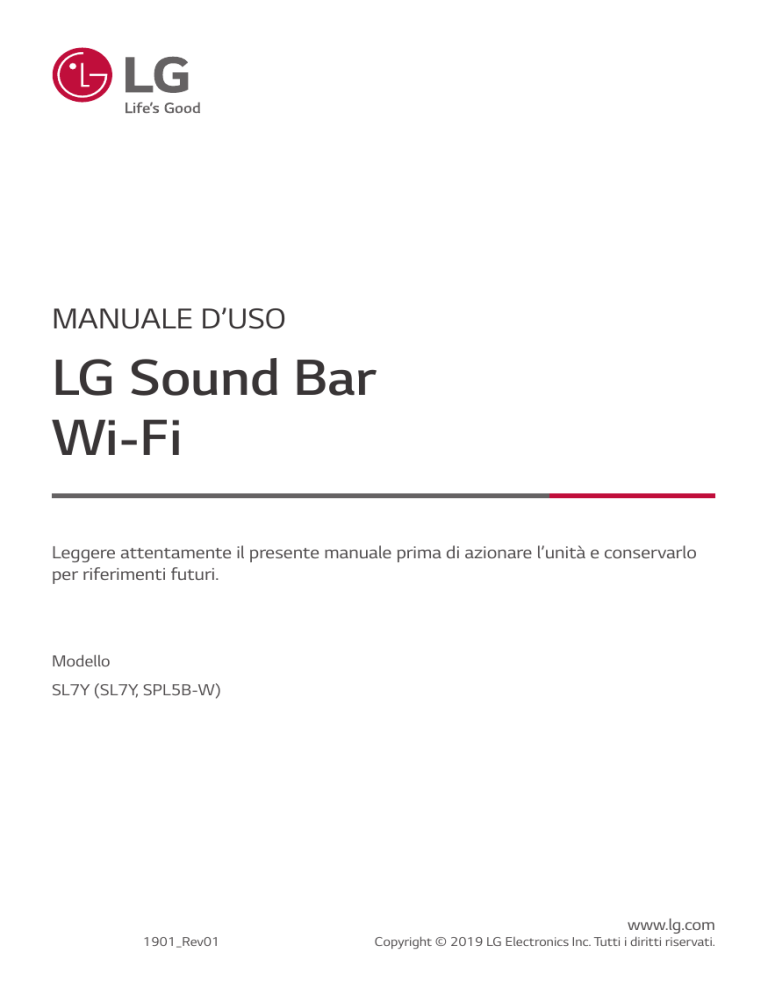 2 Collegamento. LG SL7Y 2 Collegamento. LG SL7Y