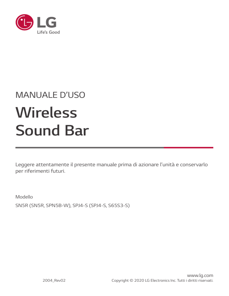 LG SN5R Owner's manual LG SN5R Owner's manual