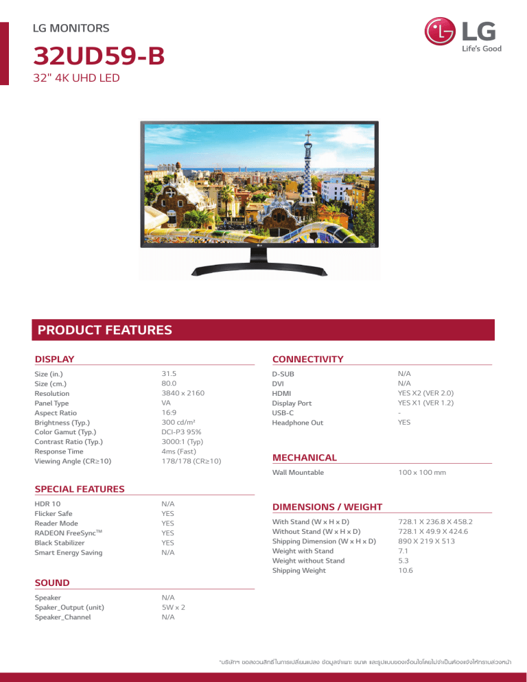 LG 32UD59-B Owner's manual LG 32UD59-B Owner's manual