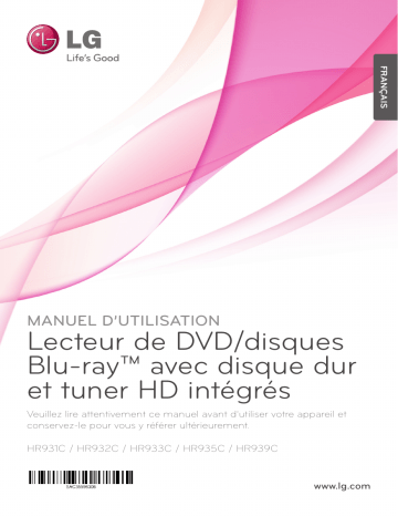 LG HR935C Manuel du propriétaire | Manualzz LG HR935C Manuel du propriétaire | Manualzz