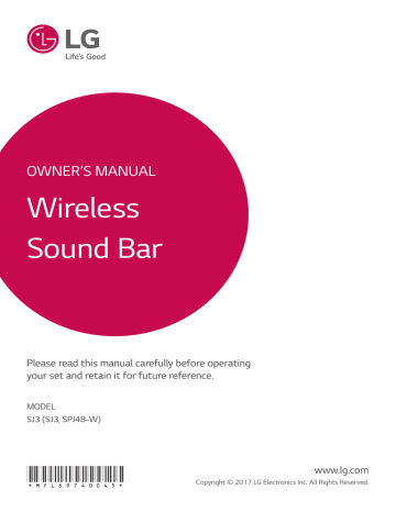 LG SJ3 Owner's manual LG SJ3 Owner's manual
