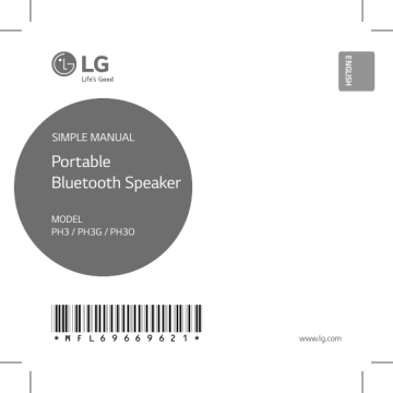 LG PH3 Owner's manual LG PH3 Owner's manual