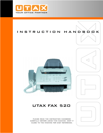 Utax FAX 520 Operating instructions Utax FAX 520 Operating instructions