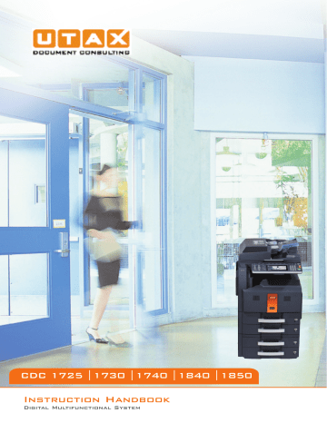 Utax CDC 1850 Copy System Instruction | Manualzz Utax CDC 1850 Copy System Instruction | Manualzz