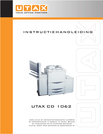 Utax CD 1062 Operating instructions Utax CD 1062 Operating instructions