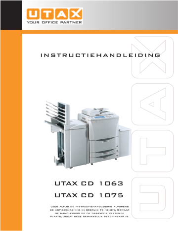 Utax CD 1075, CD 1063 Operating instructions Utax CD 1075, CD 1063 Operating instructions