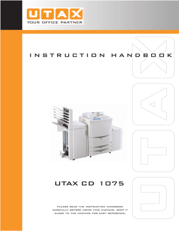 Utax CD 1075 Copy System Instruction | Manualzz Utax CD 1075 Copy System Instruction | Manualzz