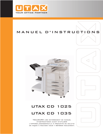 Utax CD 1035 Copy System Mode d'emploi | Manualzz Utax CD 1035 Copy System Mode d'emploi | Manualzz