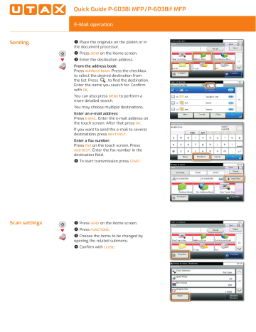 Utax P-6038if MFP Copy System Instruction | Manualzz Utax P-6038if MFP Copy System Instruction | Manualzz