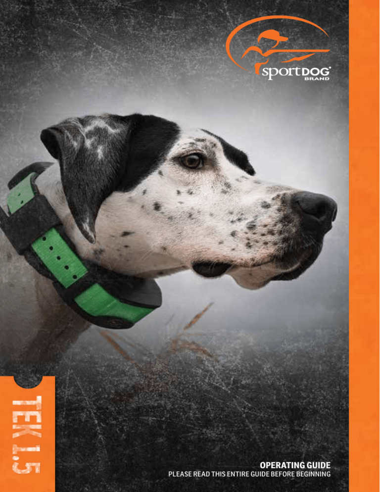SportDOG TEK-V1.5LT, TEK-V1.5L Operating instructions SportDOG TEK-V1.5LT, TEK-V1.5L Operating instructions