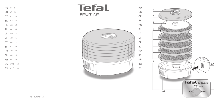 Tefal DF100830 User manual Tefal DF100830 User manual