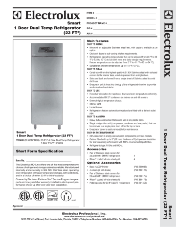 Electrolux 726483(RH06DFD2U) Datasheet Electrolux 726483(RH06DFD2U) Datasheet