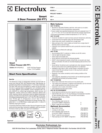 Electrolux 726599(RH14FE2FEU) Datasheet Electrolux 726599(RH14FE2FEU) Datasheet