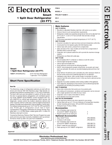 Electrolux 726677 Datasheet Electrolux 726677 Datasheet