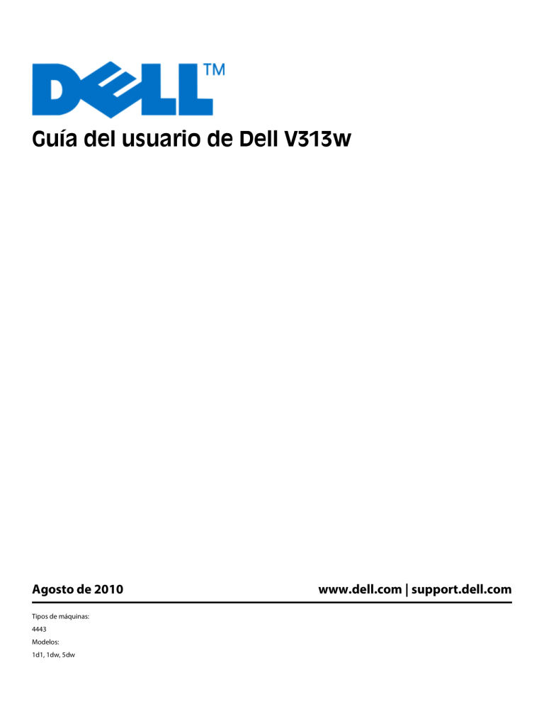 Dell V313 All In One Inkjet Printer User guide Dell V313 All In One Inkjet Printer User guide