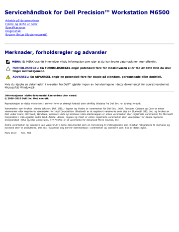 Dell Precision M6500 Brugermanual | Manualzz Dell Precision M6500 Brugermanual | Manualzz