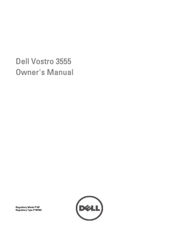 Dell Vostro 3555 laptop Owner's Manual | Manualzz Dell Vostro 3555 laptop Owner's Manual | Manualzz